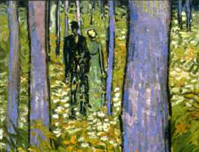 Vincent van Gogh, Dos figuras en el bosque (detalle), 1890