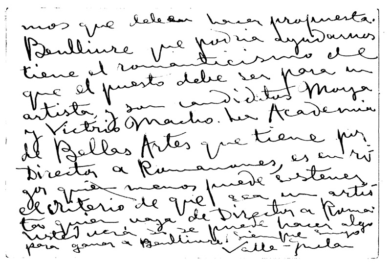 Carta de Valle-Inclán a I.Zuloaga, diciembre 1932