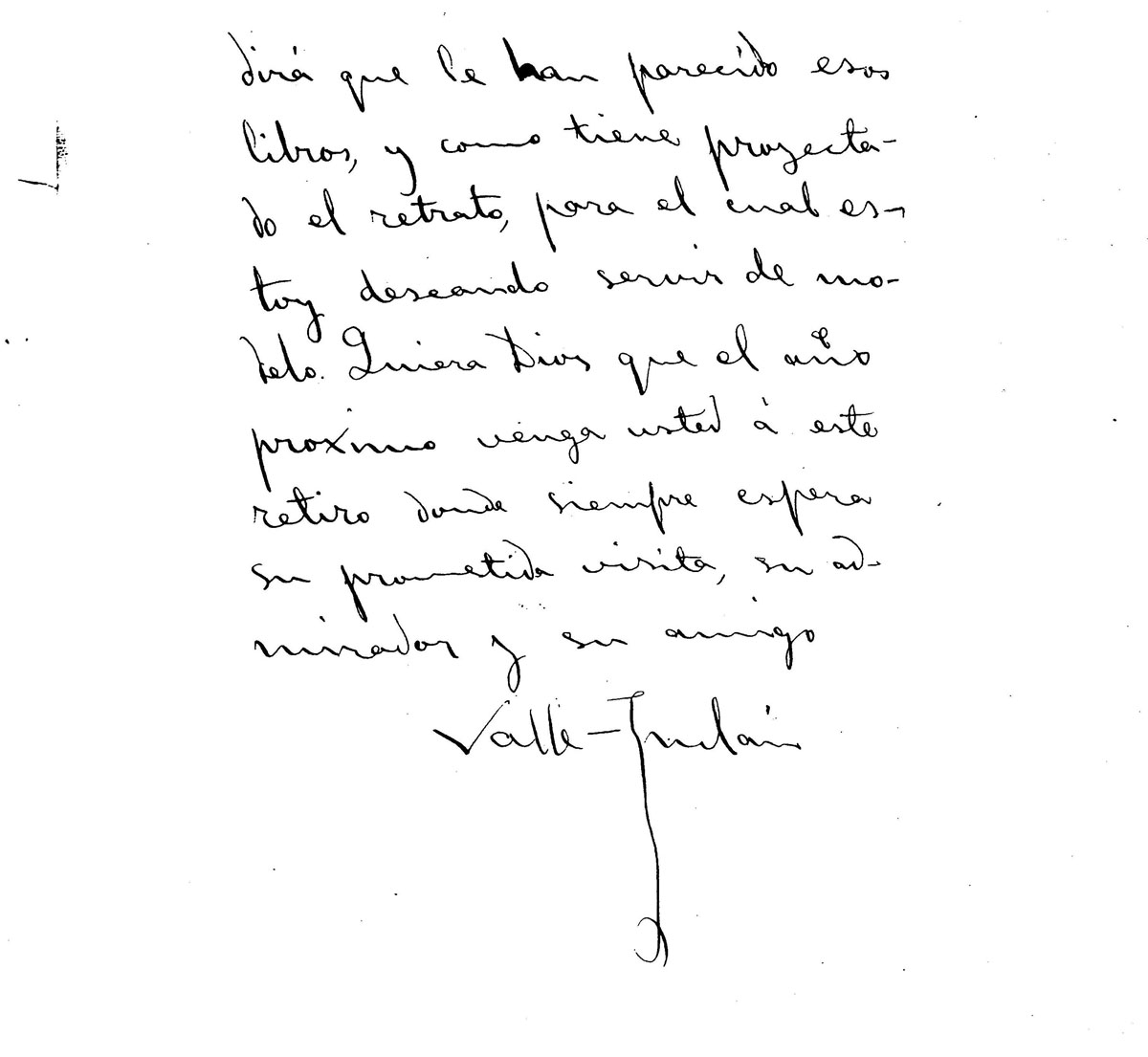 Carta de Valle-Inclán a Zuloaga, noviembre 1917