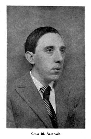 Fotografía de César M. Arconada en su novela «La Turbina», Madrid, Eds.Ulises, 1930.
