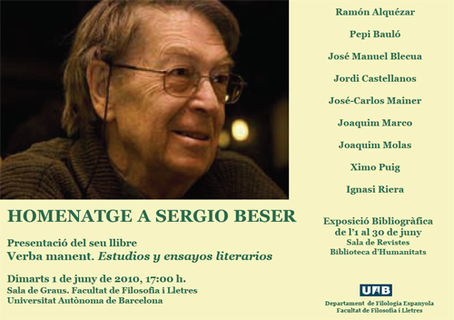 Cartel Homenaje Sergio Beser