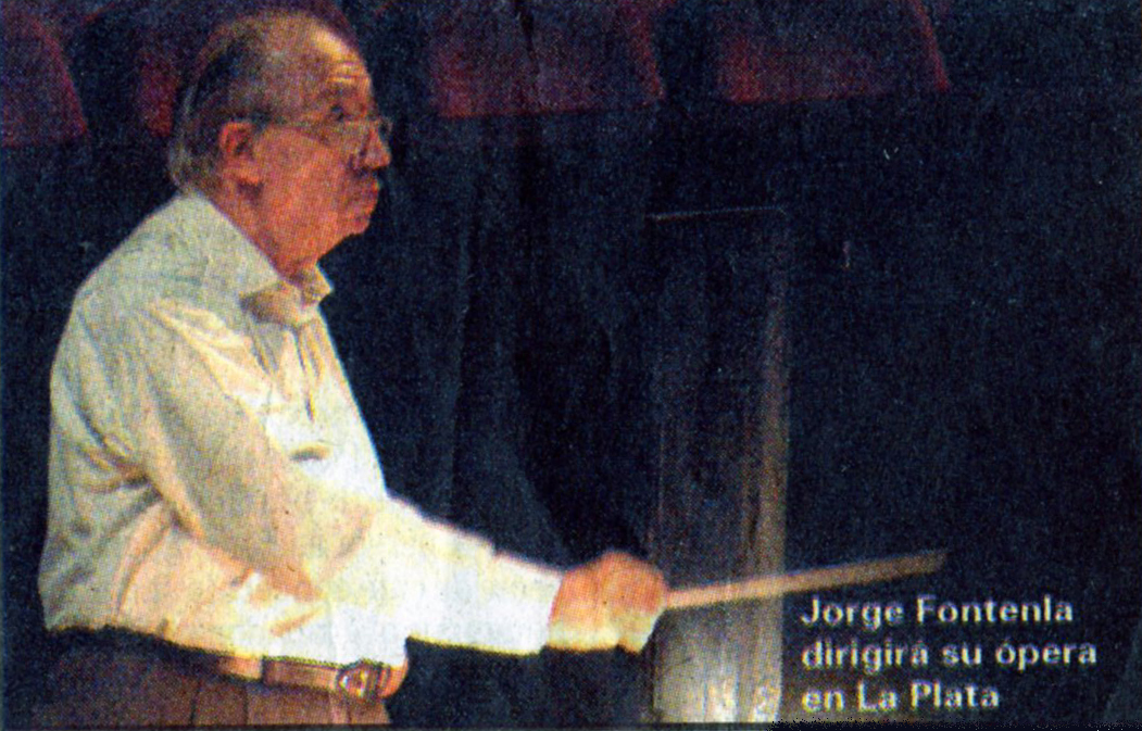 Jorge Fontenla durante el ensayo
